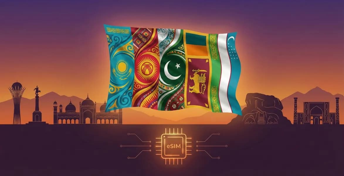 آسيا الوسطى (5 دول) eSIM coverage