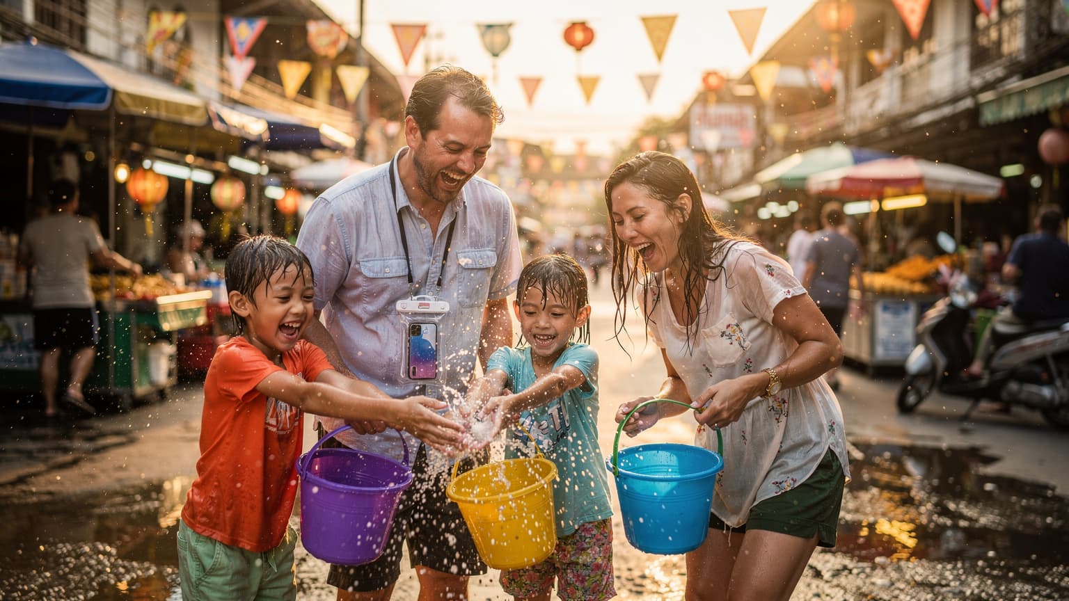 Songkran 2026 Survival: Your Family's eSIM Guide to Thailand's Water Festival